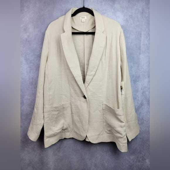 ANA A New Approach Casual Blazer Womens Cotton Linen Blend Size XL - Picture 1 of 11